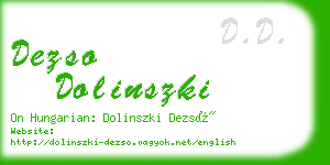 dezso dolinszki business card